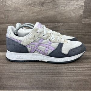 Asics Lyte Classic White Gray Purple Womens US Size 8 EUR 39.5 1202A306 Sneakers